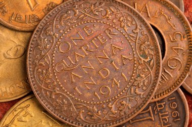 eski Hint para sikke - dörtte birini anna