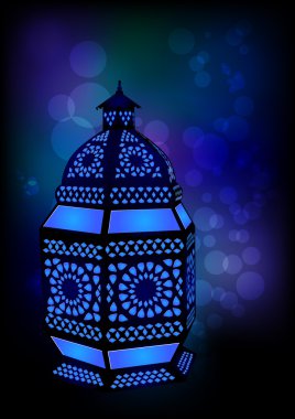 Islamic lamp for Ramadan Eid Celebrations - Vector Illustratio clipart
