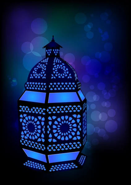 İslami lamba için Ramazan bayram kutlamaları - vektör illustratio