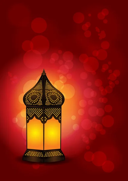 Prachtige islamitische lamp voor eid ramadan vieringen vector — Stockvector