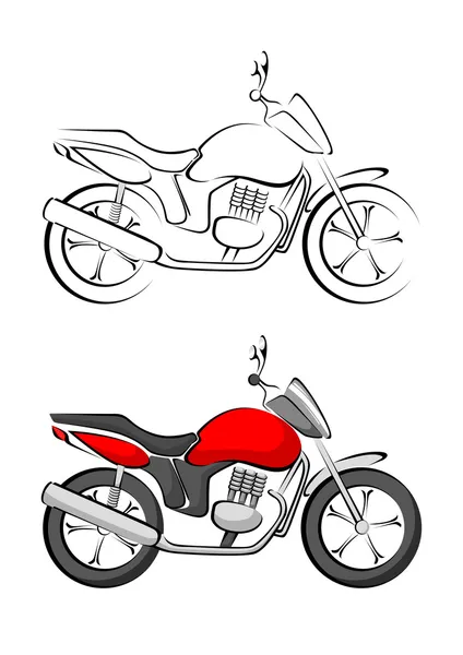 Motosiklet stilize vektör çizim