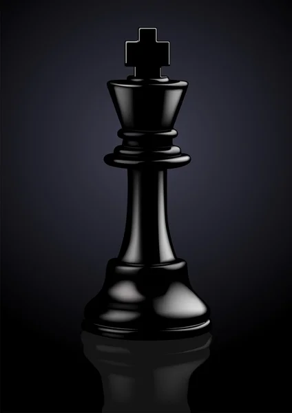 Chess Black King - Illustration vectorielle — Image vectorielle