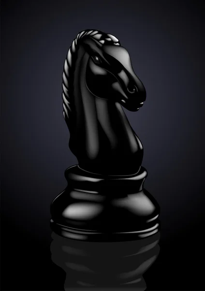 Satranç black knight - vektör çizim