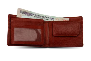 Indian Rupees and Wallet  clipart