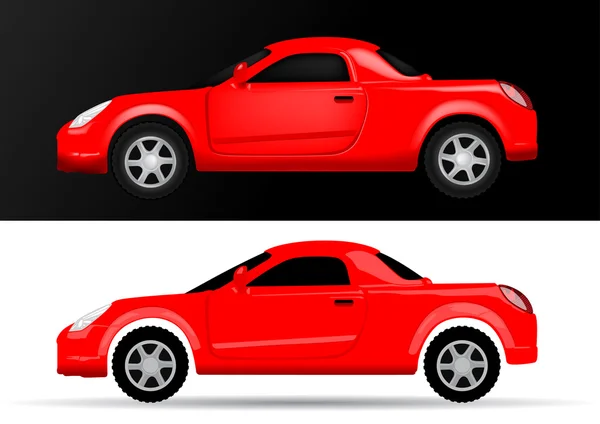 Auto zijaanzicht - vectorillustratie — Stockvector