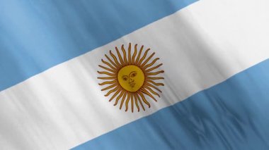 Animated Argentina Flag Waving in the Wind