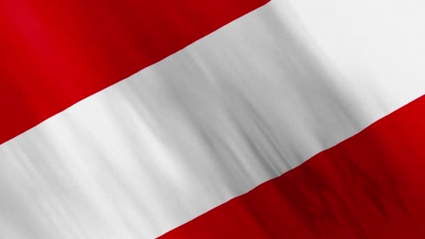 Animated Austria Flag Waving Wind — 图库视频影像