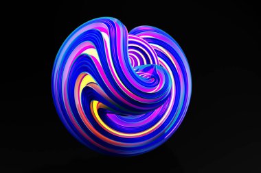 Soyut Renkli Arkaplan Eğrileri 3B Resim Hazırlama