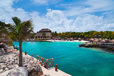 Xcaret Beach in the Mayan Riviera clipart