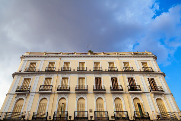 Classic Architecture in Plaza Mayor, Madrid, Spain