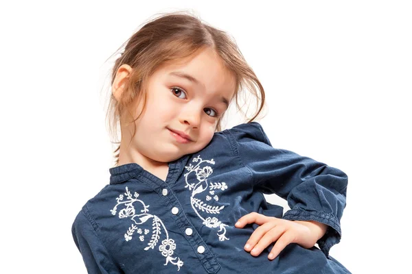 Little Girl with Funny Expression — Stockfoto