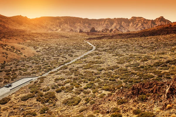 Estrada deserta em Orotava Valley, Tenerife — Fotografia de Stock