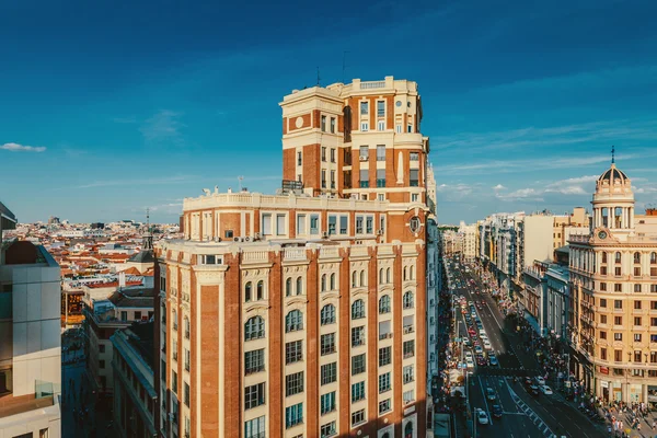 Gran Via Street, Madrid — Stock Photo, Image