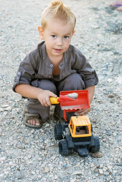 Little boy outdoor portrait — Stock Photo, Image