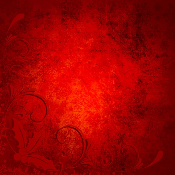 Красный гранж рождественский фон — стоковое фото