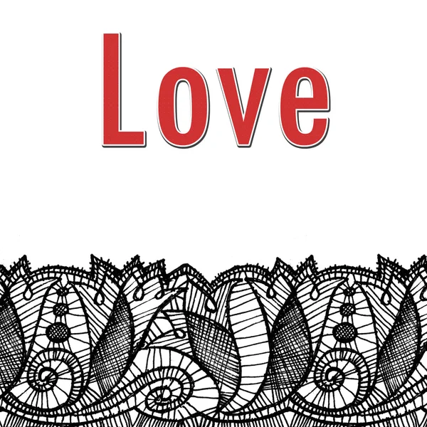 Valentine hjärta kortdesign — Stockfoto