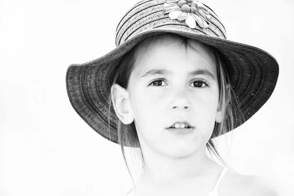 Mädchen mit Hut — Stockfoto
