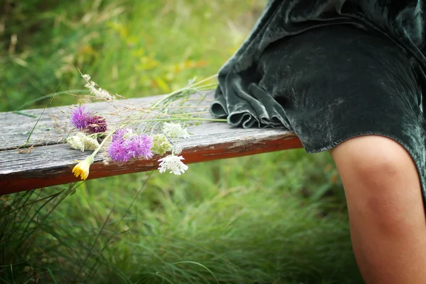 Beautiful bouquet of wild flowers — Stock Photo, Image