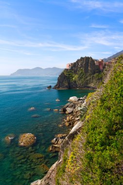 kıyı şeridi manarola, cinque terre, İtalya