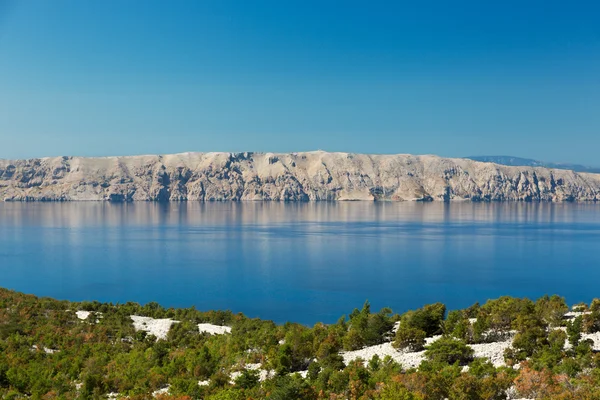 Adriatic Sea and Krk Island, Croatia — Stock Photo, Image