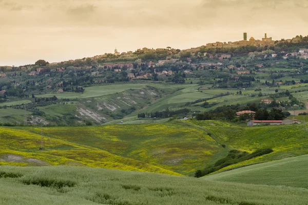 ピエンツァのヴァル ド オルチャ、イタリアの周りのトスカーナの風景 — ストック写真