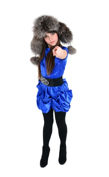 kızgın kız bir şey noktası parmak ile gösterilen