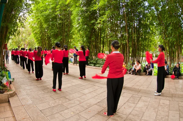 Dancing Chinese Women — Stock Photo, Image