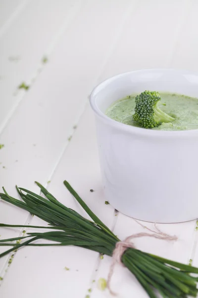 Fresh broccoli soup — Stock Photo, Image