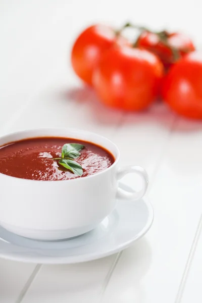 Fresh tomato soup — Stock Photo, Image