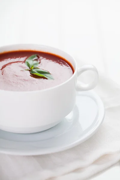 Fresh tomato soup — Stock Photo, Image