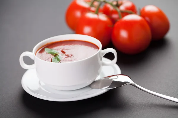 Fresh tomato soup — Stock Photo, Image