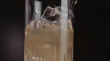 Barmen bir alkollü kokteyl hazırlar.