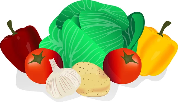 Zeleninová sada — Stockový vektor