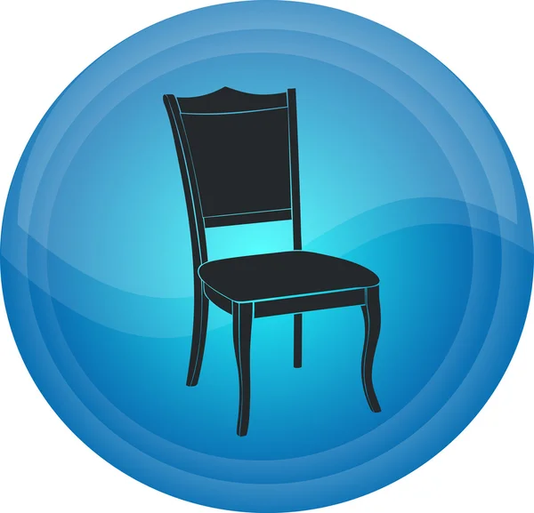 Przycisk z wizerunkiem krzesło Grafika Wektorowa