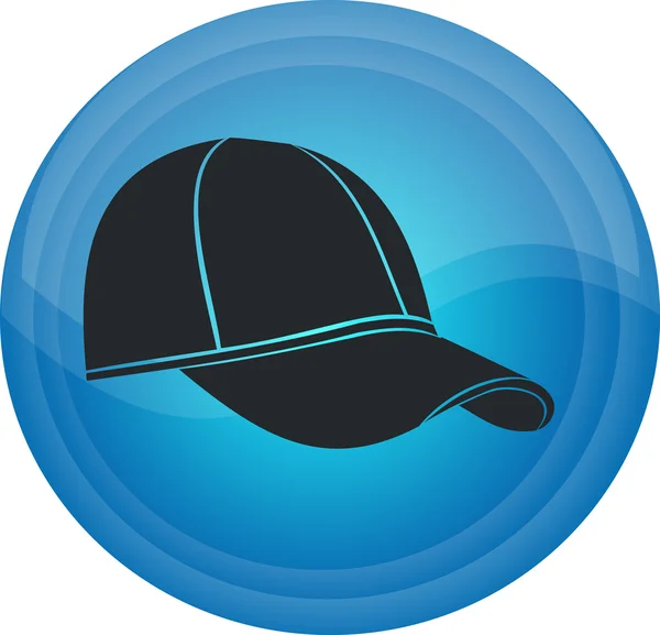 The button with the cap image Stock Illustration