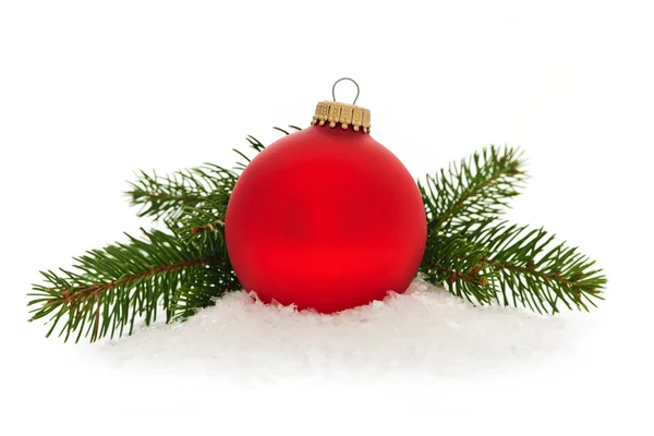 Bola roja de Navidad — Foto de Stock