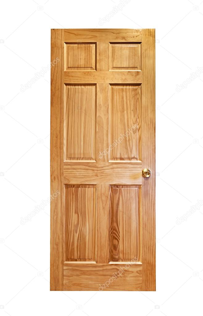 Wooden door isolated