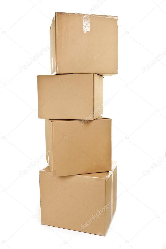 Stack of big cardboard boxes