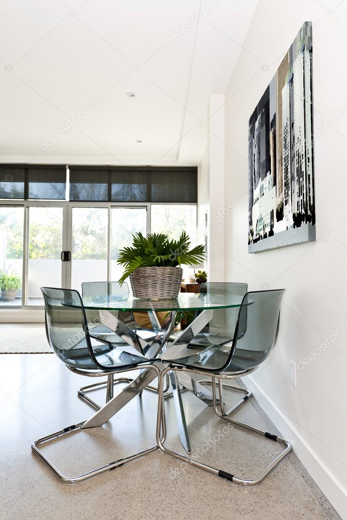 Modern condo dining room