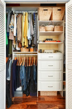 Organized closet clipart