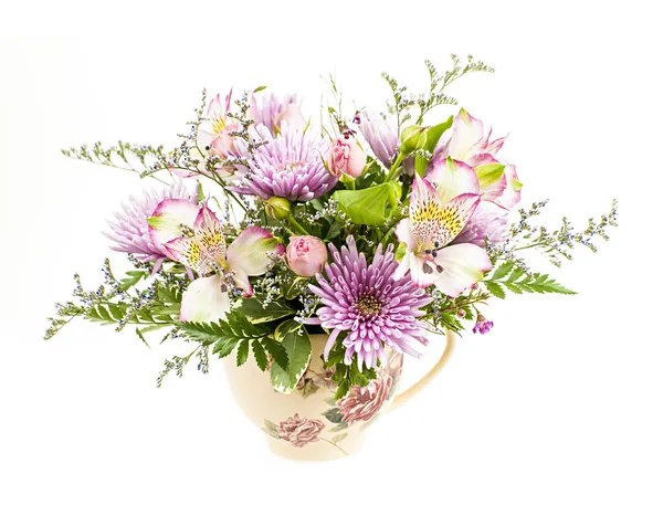 Flower arrangement on white — Stock Photo, Image