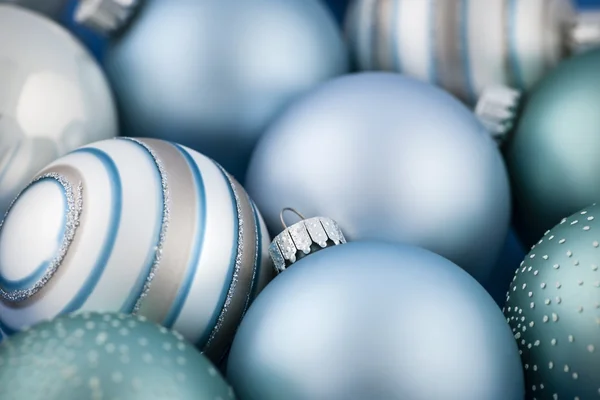 Ornamentos de Natal Azul — Fotografia de Stock