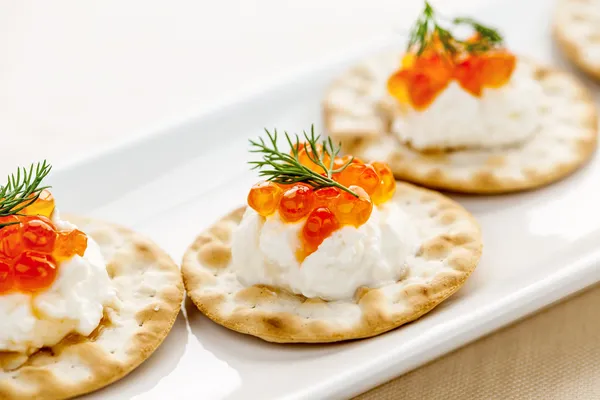 Caviar appetizers — Stock Photo, Image