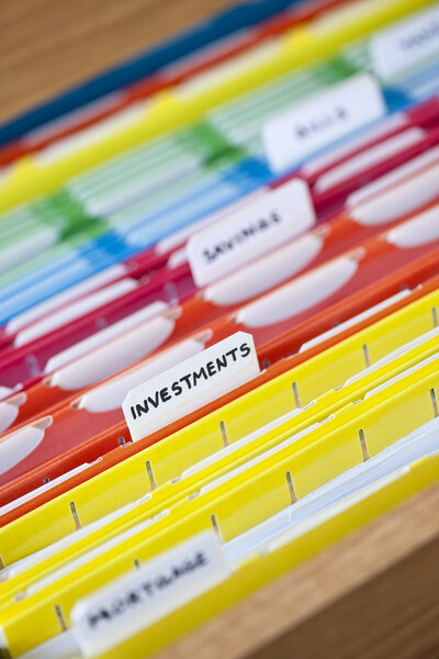 Финансовые документы в папках
