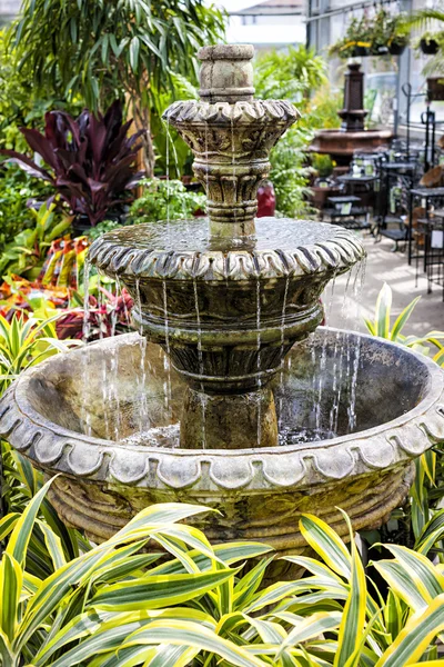 Concrete fountain in garden center — Stock Photo, Image