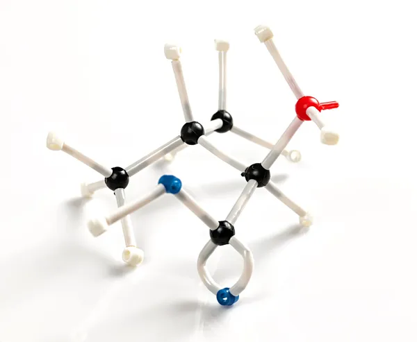 Молекулярная модель аминокислотного валина — стоковое фото