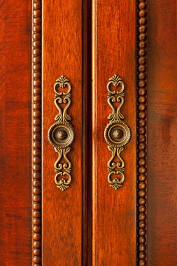 Door handles on cabinet clipart