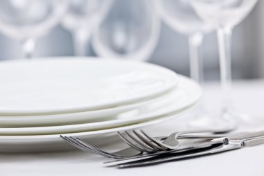 Plates and cutlery clipart