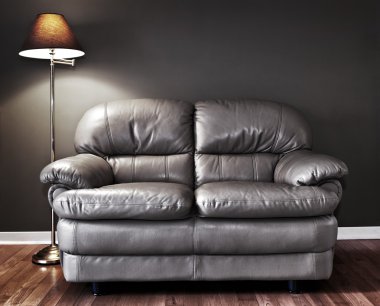 Couch and lamp clipart