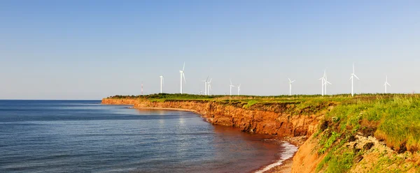 Windkraftanlagen an der Atlantikküste — Stockfoto